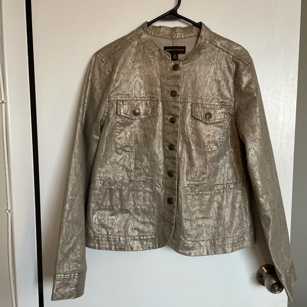 Dana Buchman Snake Skin Jacket - Size 8 - Picture 1 of 11